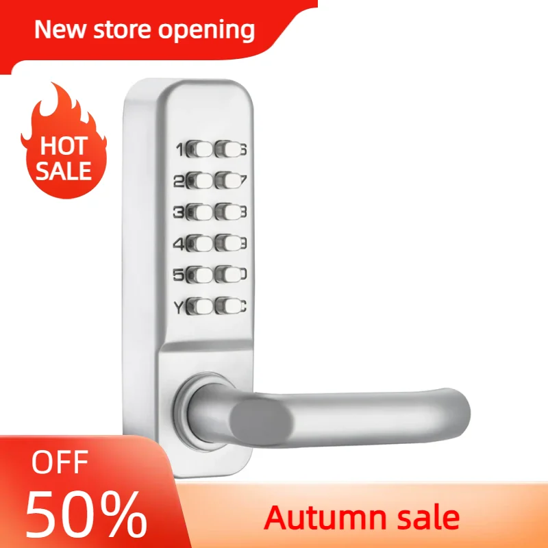 

Waterproof Mechanical Password Number Single Lock No Need Power For Outdoor Indoor Wooden Metal Door Used