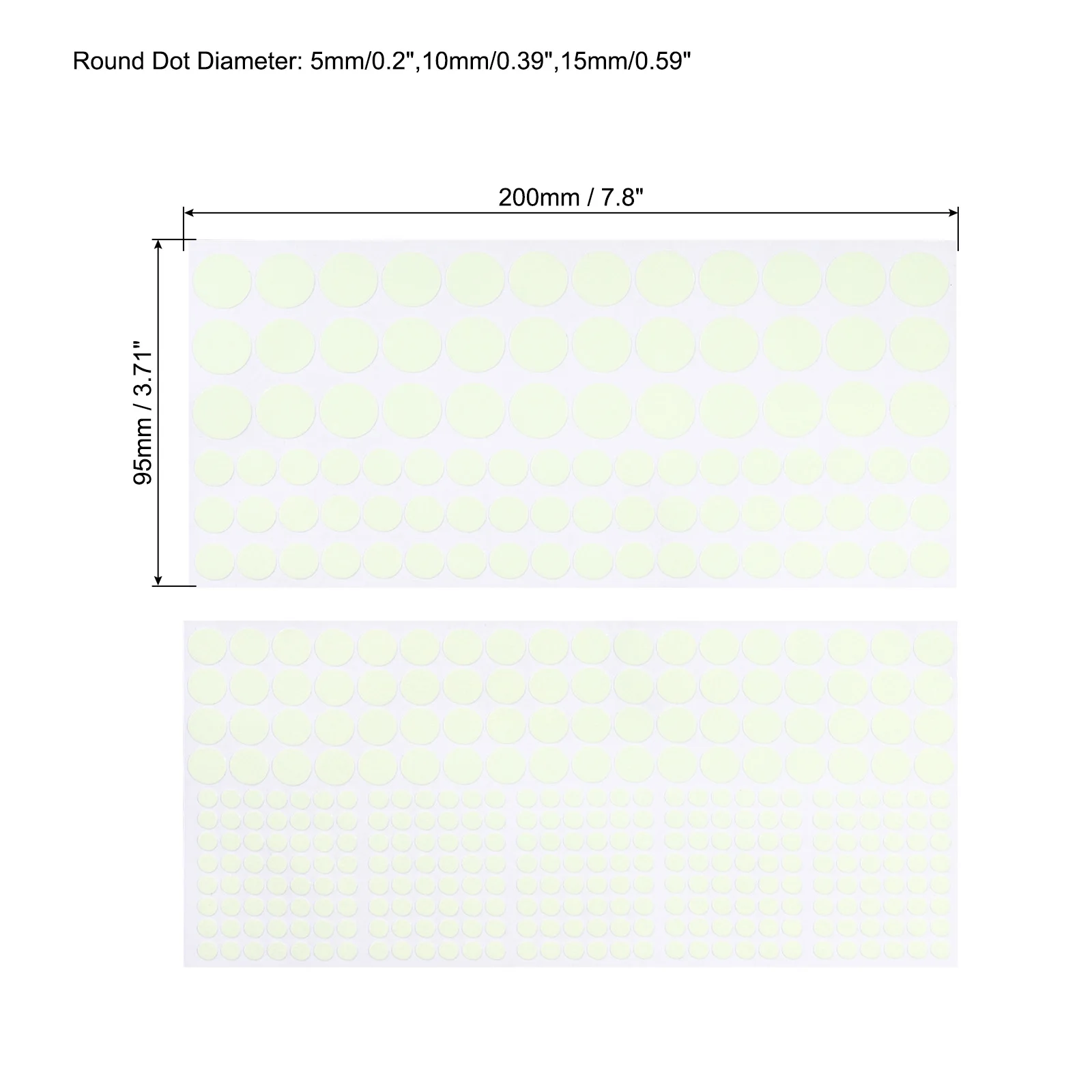 Glow in the Dark Tape Dots, 1 Set Dots Sticker Green for Walls Parties Marking Decorations
