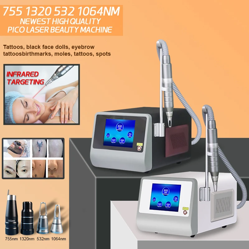 Adg Più Professionale Ad Alta Potenza Nd Yag Laser Picosecond Laser Tattoo Removal Pico Laser Carbon Peeling Machine