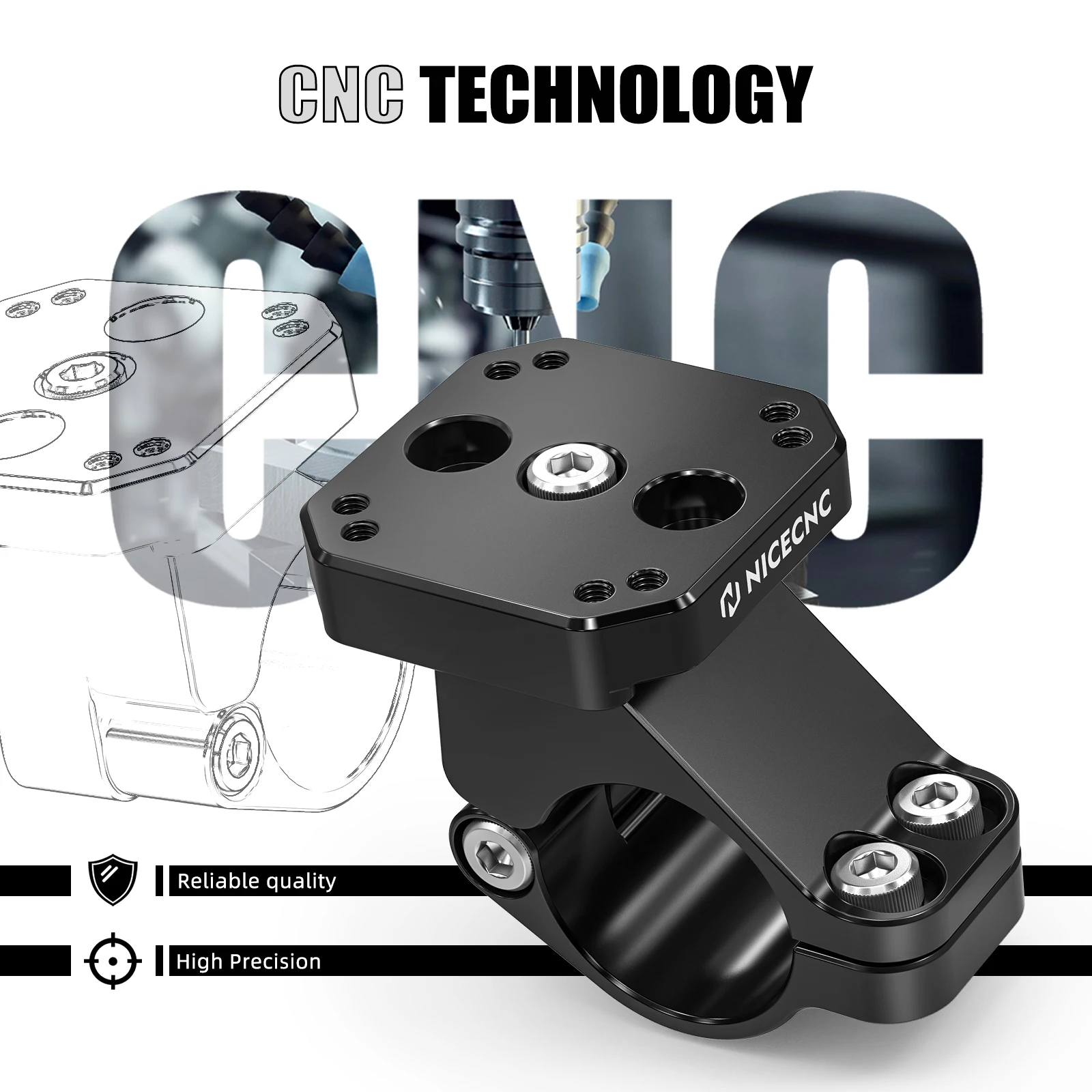 Für BMW R 1250GS R1250GS Adventure 2019-2023 32 mm Lenkerklemme Navigationshalterung R1200GS GSA 2013–2018 R1300GS/ADV 2024-25 – Detail 5