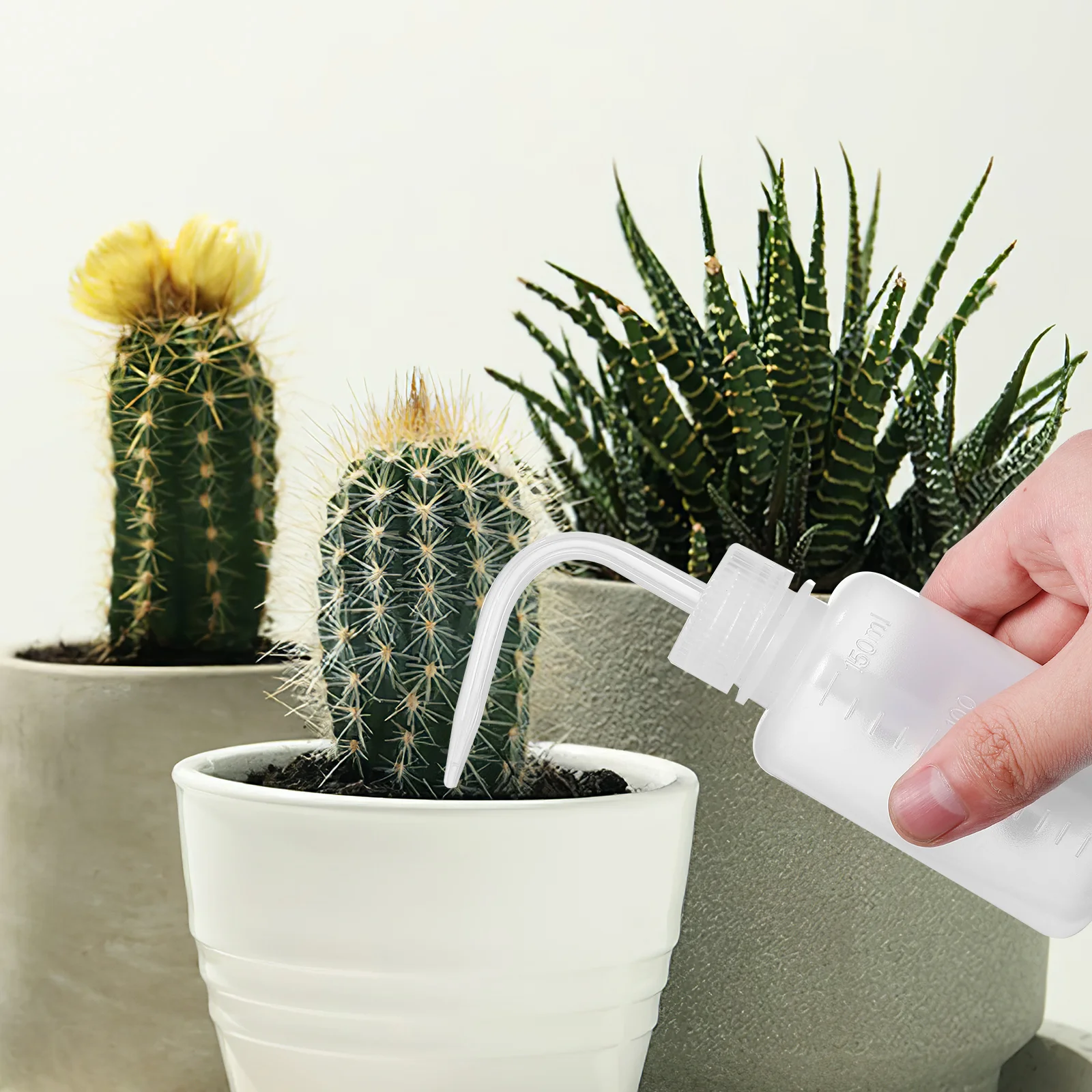 3 pcs White Plastic Wash Bottle With Graduated Markings Narrow Tip For Lab Tattoo Refillable Containers Squeeze Bottles Small