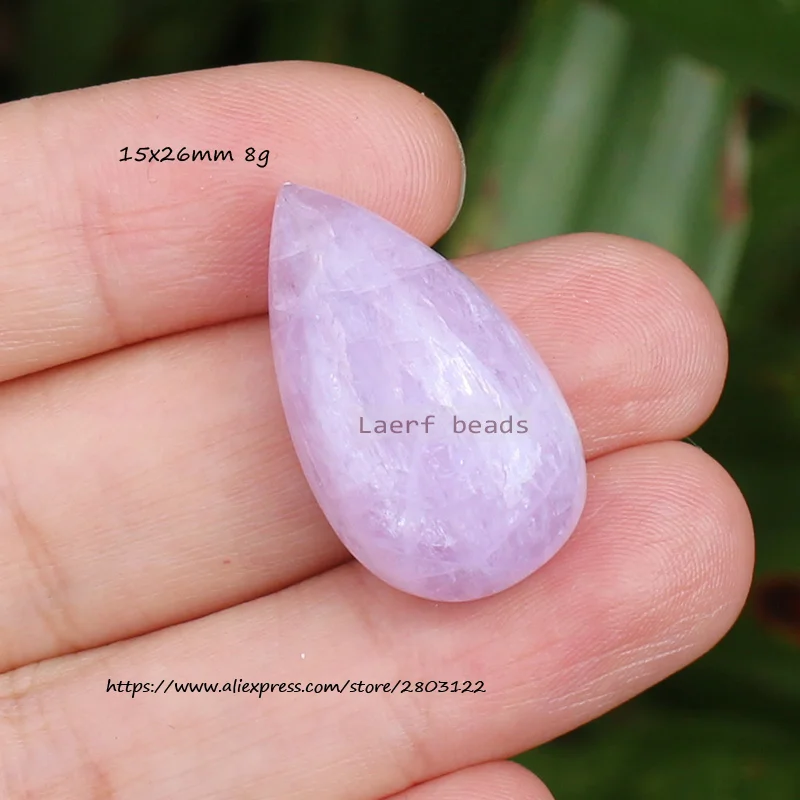 Natural Purple Kunzite Real Gem Stone Water Drop Shape Pandent ,100% Natural Guarantee, For DIY Jewelry Making !