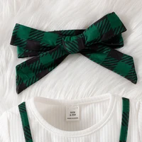 Baby Christmas Dresses For Girls Big Bow Plaid Deer Dress New Year Costume Baby Kids My First Christmas Clothes 5