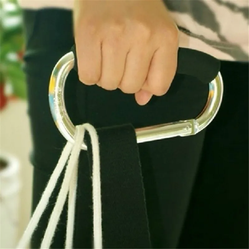 Large Carabiner Stroller Hooks Organizer Aluminum D Ring Spring Snap thumbnail 11