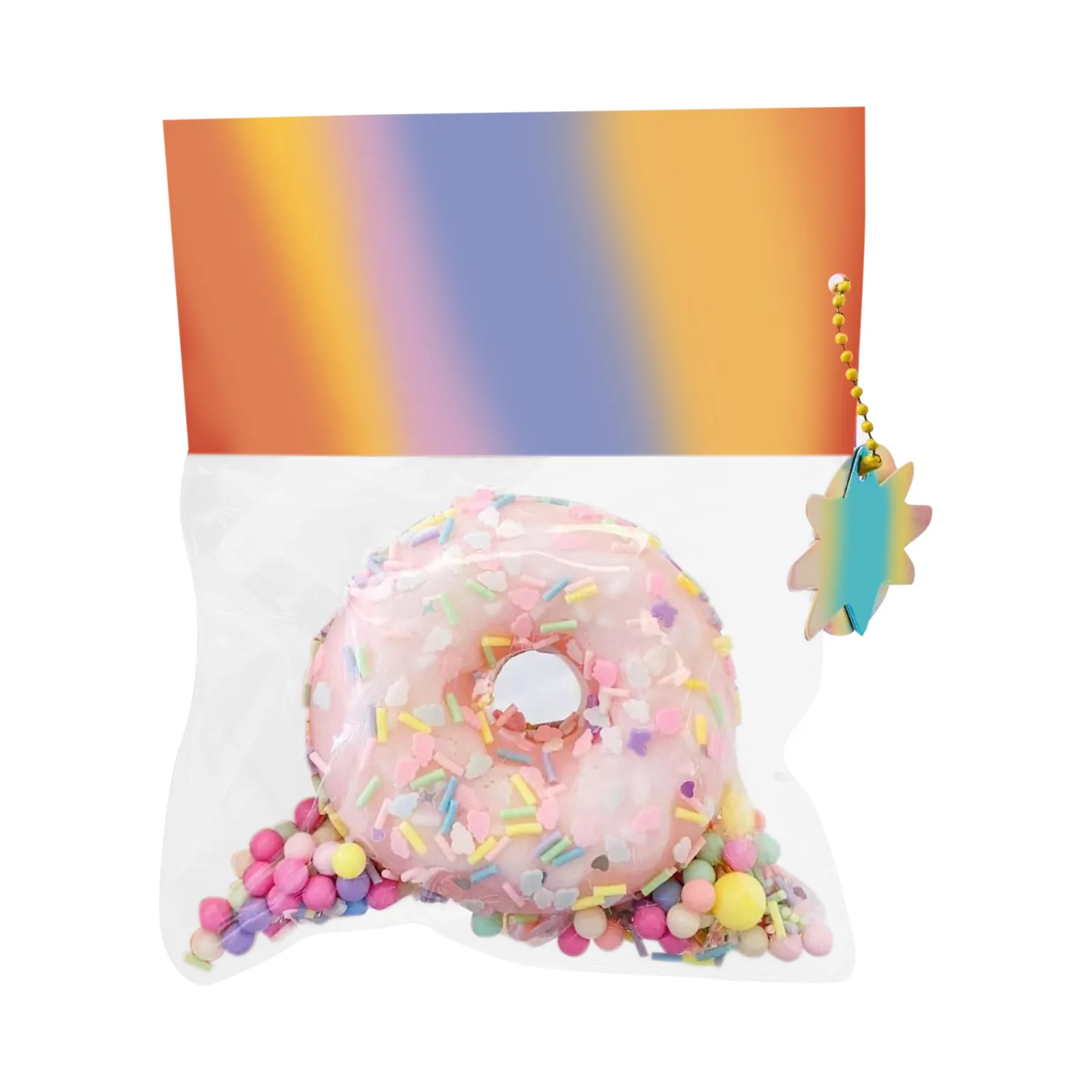 Cake Slow Rebound Pinch Decompression Vent Toy Slow Rising Pink Doughnut Shaped Fun Squishy Toy For Christmas Gift