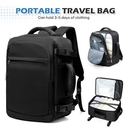 Men's 15.6 Laptop Travel Backpack - Cabin - Friendly, Hand Luggage, College Companion (Black)