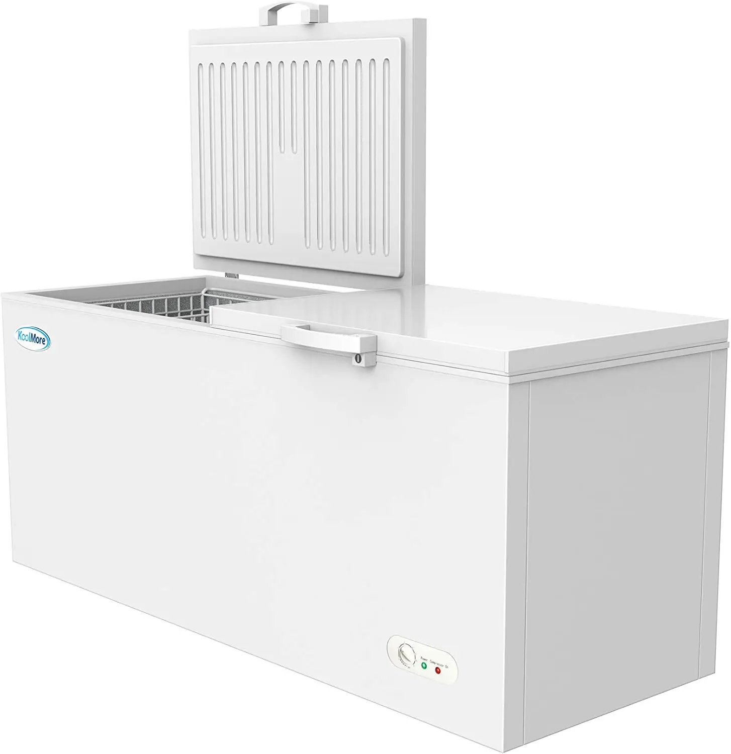 SCF-20C Chest Freezer 20 Cu. Ft White Universal Deep Freezer Smooth Rolling Casters Compact Freezer 2