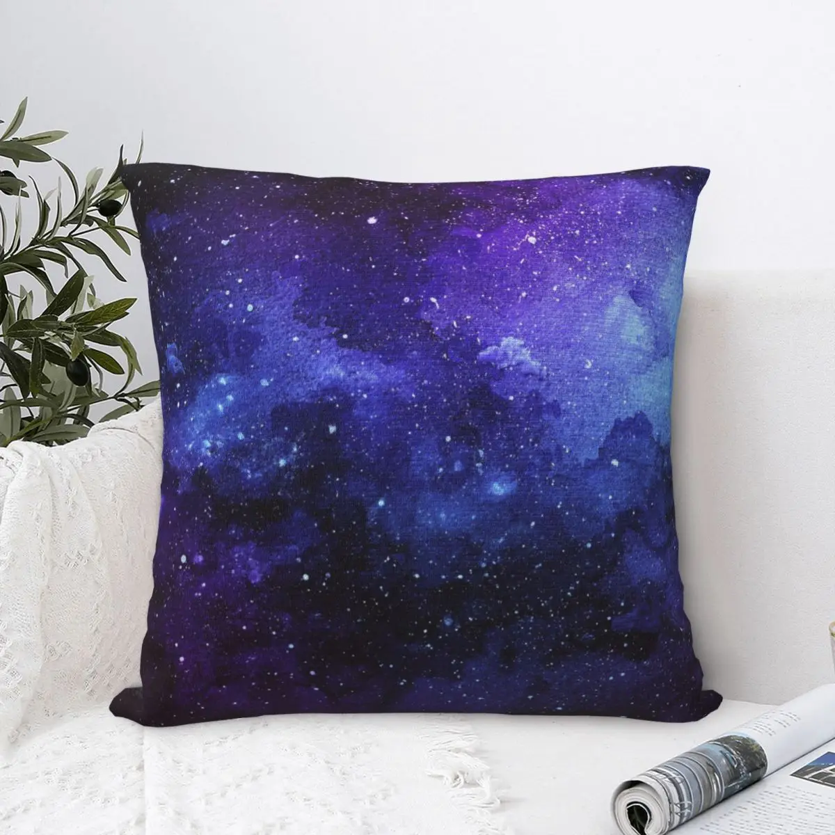 

Purple Galaxy Pillow Cover Starry Sky Cushion Cover Pattern Pillow Case Novelty Pillowcases For Chair Sofa Home Decoration