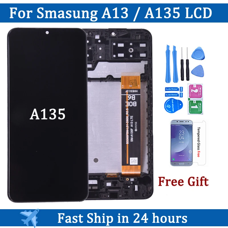 

ЖК-дисплей 6,6 ''для Samsung A13 4G A135, сенсорный экран, дигитайзер для Samsung A13 LTE A135F A135U A135U1 LCD