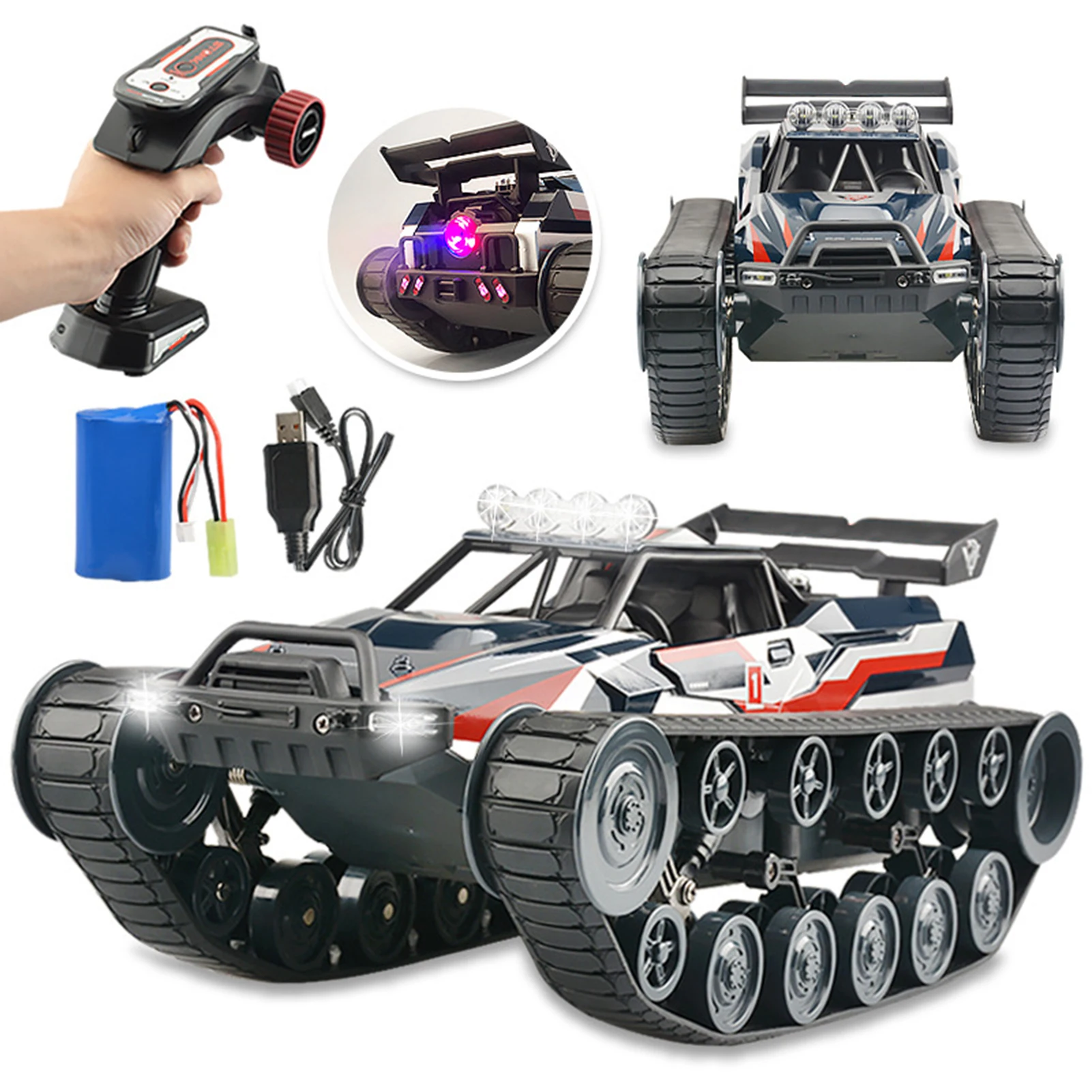 G2063 Remote Control Tank Car Remote Control Spray Car 1/12 2.4GHz