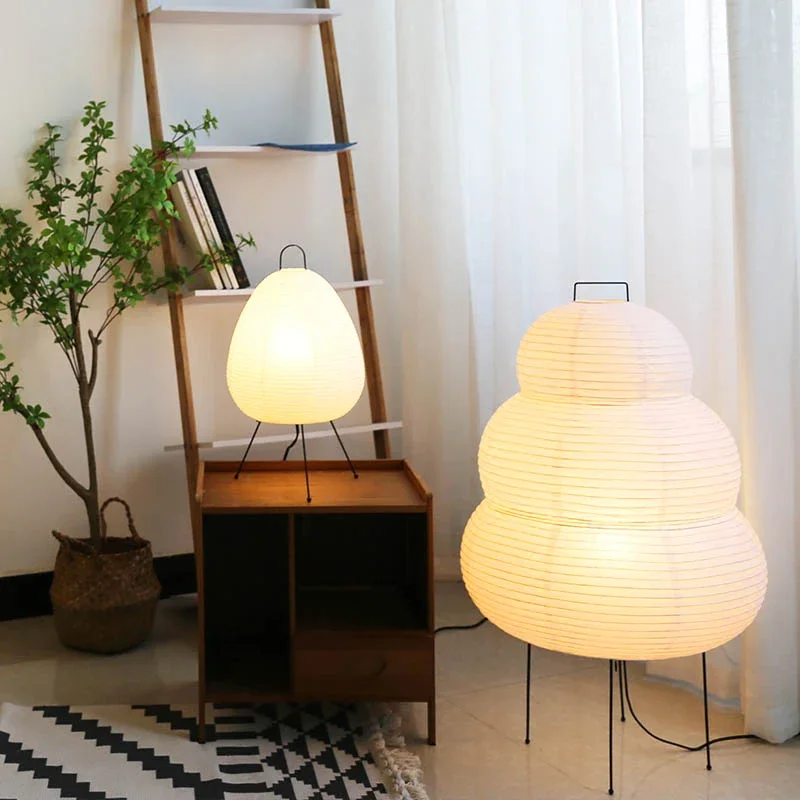 

Noguchi рисовая фотолампа, японский бумажный фонарь, настольная лампа с защитой глаз, прикроватная лампа для спальни/украшения дома