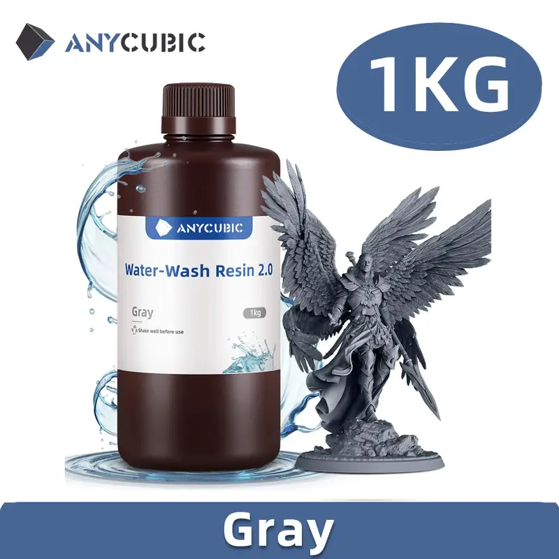 ANYCUBIC Water-Wash Resin For LCD 3D Printer High Precision Low Odor Low Viscosity 3D Printing Standard Photopolymer - Image 19