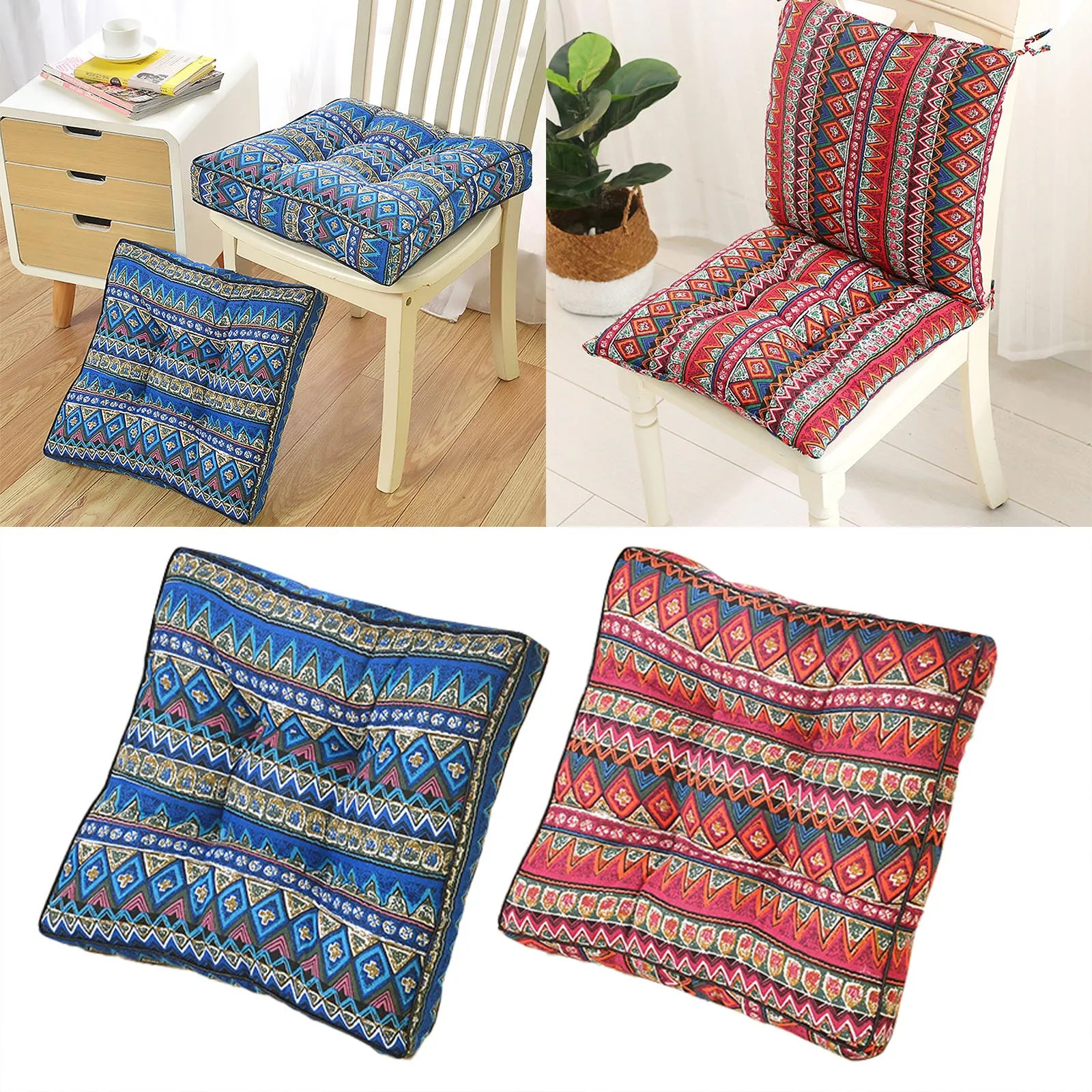 

Bohemian Indoor Office Chair Thickened Seat Pads Floor Linen Cushion Meditation Yoga Seating Cushion Home Decor Massage Pillow