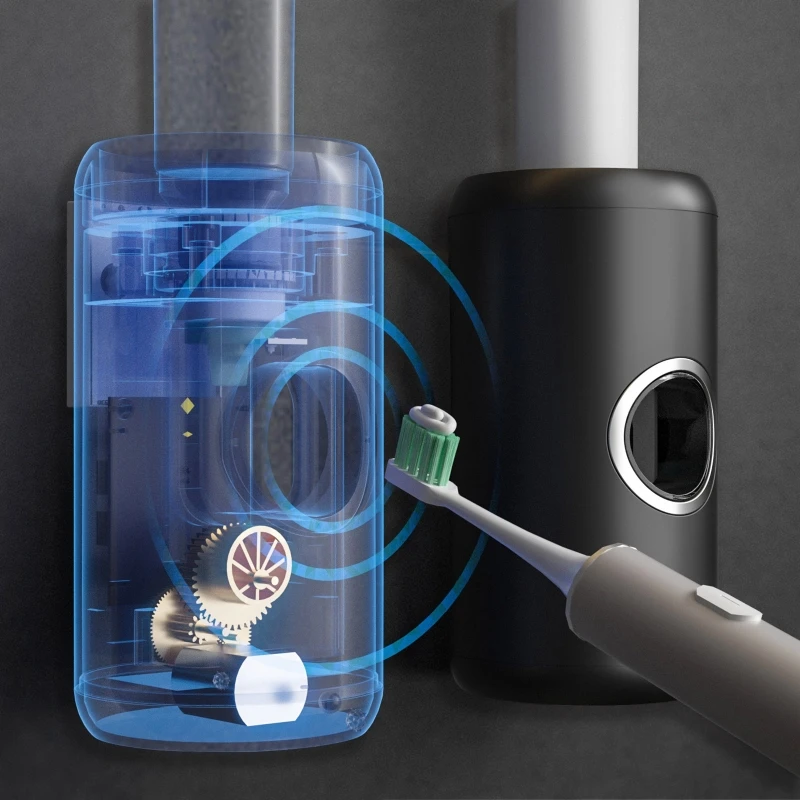 Electric Toothpaste Dispenser with Automatic Hanging Supplies for Adults Children Bathroom Brushing Teeth 5