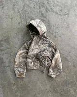 Hip Hop Oversized Camo Hoodies 2 Piece Set Retro Camouflage Pattern Y2K Tracksuit Men New Street Sweatshirts Clothes for Men 1
