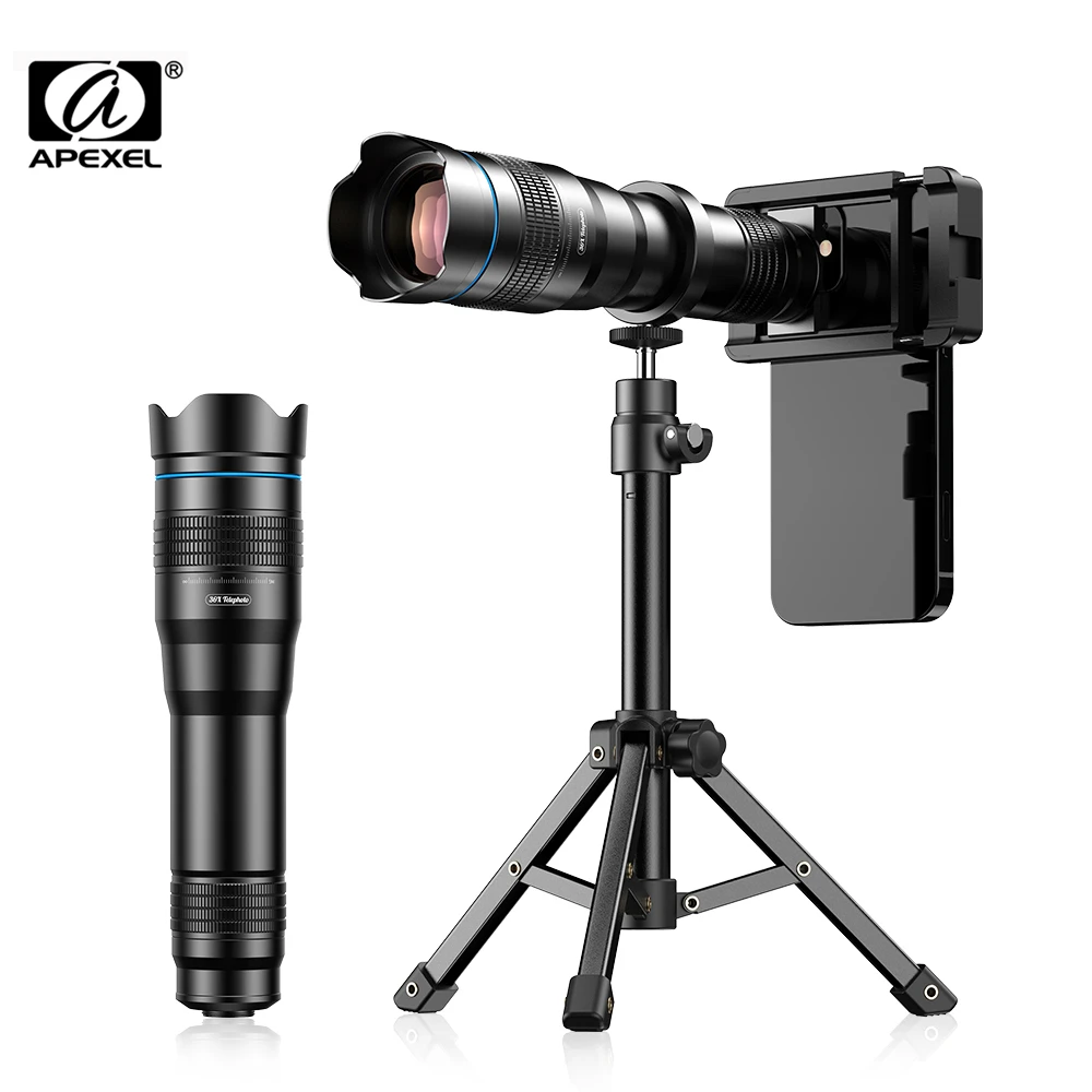 APEXEL New 36X Powerful Telephoto Lens 4K HD Monocular Telescope With ...
