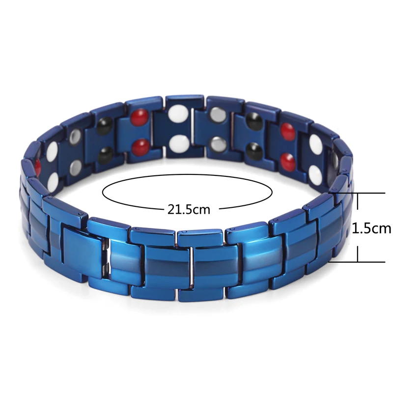 WelMag Titanium Magnetic Therapy Bracelets Fashion Jewelry Christmas Gifts for Men and Women Bracelet Sets Blood Pressure