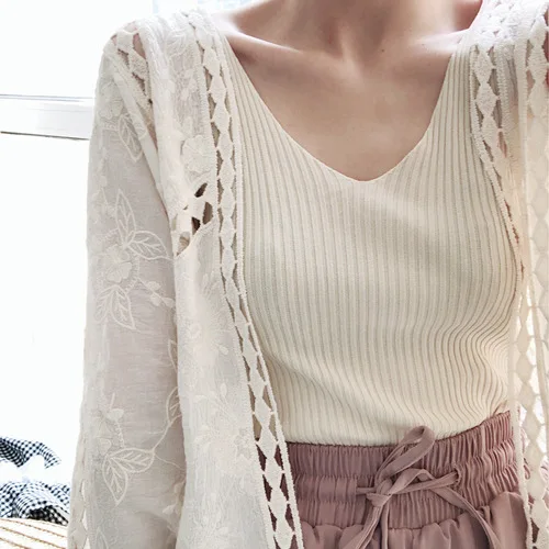 Youth Summer Beach Cotton Linen Embroidery Eyelet Hollow Out Open Stitch Cover-ups Ibiza Hippie Gypsy Boho Bohemian Top Swimwear 3