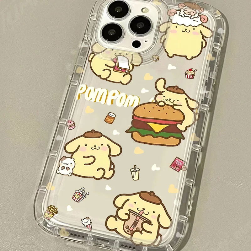 thumbnail image 1 of Saniro-funda protectora de silicona para iPhone, carcasa transparente con estampado de Pom Purin para iPhone 15, 14, 13, 12, 11 Pro Max, XR, XS, X, 8, 7, 6, 6S Plus, SE 2020, 1 of 5