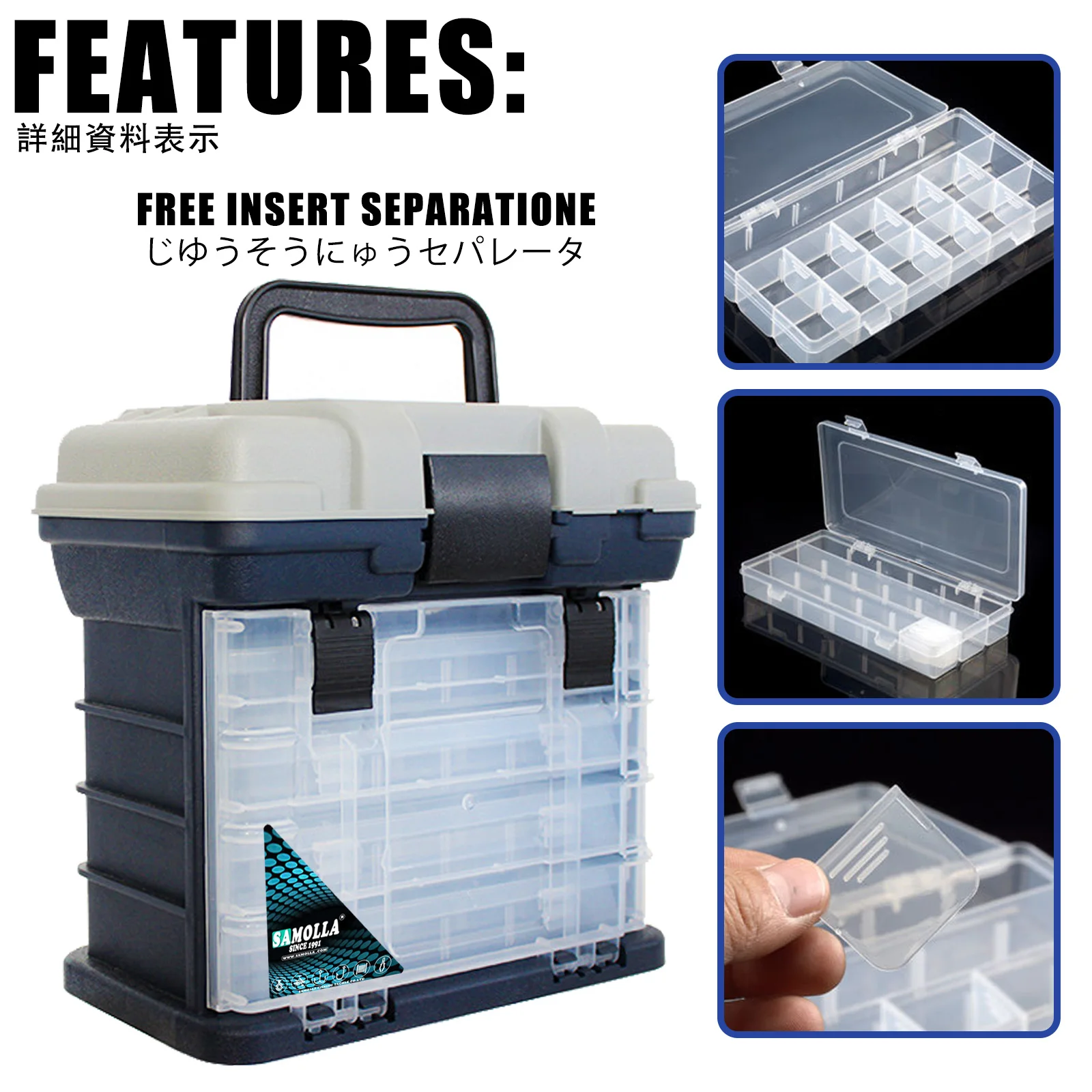 New Big Lure Fishing Box Multi-storey Compartments Plastic