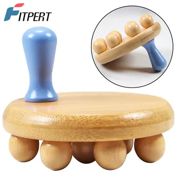 나무 치료 마사지 도구, 셀룰라이트 제거용 손 나무 바디 브러시, 등, 목, 발 통증 완화용 깊은 조직 마사지기 상품 이미지