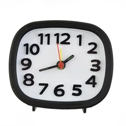 Silent AA Battery - Operated Alarm Clock (Black)