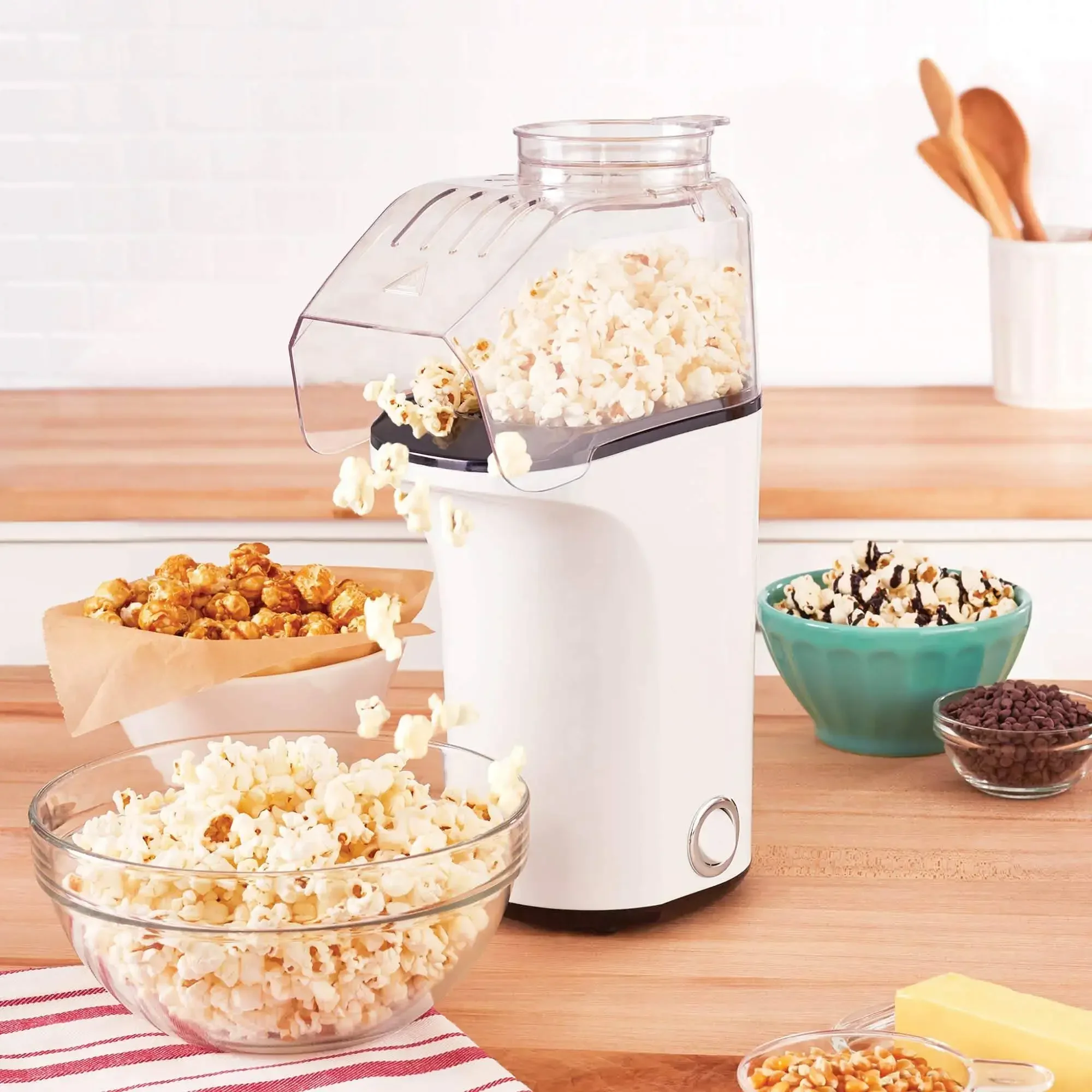 Electric Portable Popcorn Maker, Popcorn Machines with Overheating Protection, for Birthday Party and Home Together