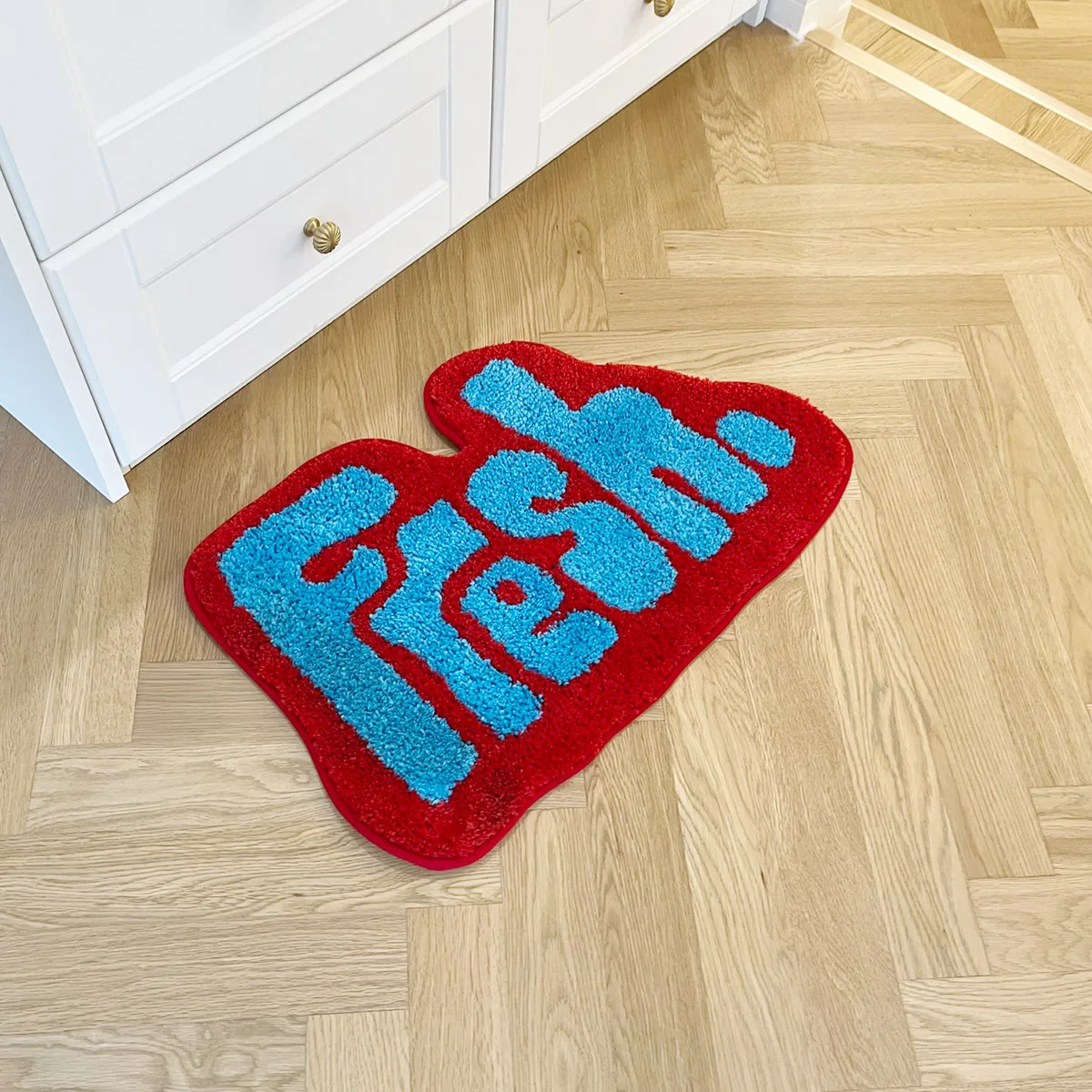 Tufted Flocking Carpet Mathroom Thick Tufted Design Sense Trendy Modern Fashion IG Decorative Cloakroom Living Room Rug Floor Mat