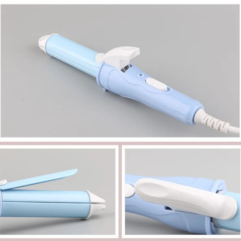 2-in-1 Pink/Purple/Blue Mini Curling Iron Perm Curling Iron Wet/Dry Dual-purpose Straight Hair Straightener
