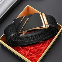 حزام رجالي حزام جلد سبيكة معدنية مشبك تلقائي ماركة فاخرة تصميم أحزمة الخصر للرجال حزام الذكور 1