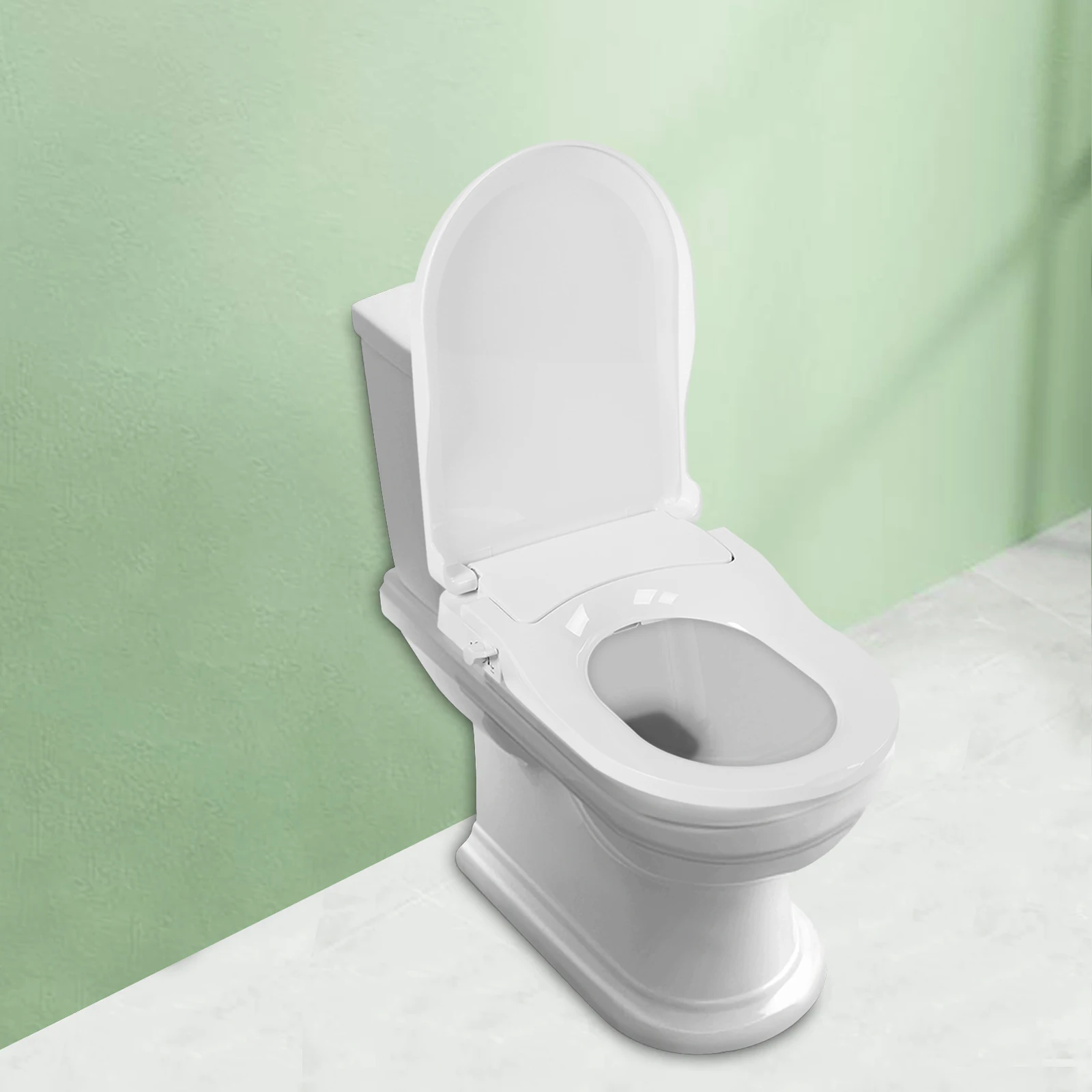 

Non-Electric Bidet Toilet Seat, Fits Elongated Toilets, White, Dual Nozzle System - Bidet with Easy Installation