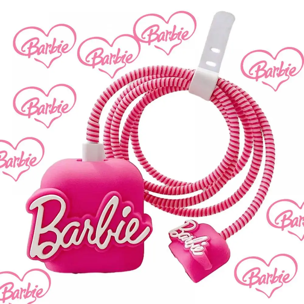 New Barbie Data Cable Cover Protettiva Anime Kawaii Doll Portable Charger Protector Sleeve Organizer Per Iphone 18/20W Custodia Regalo