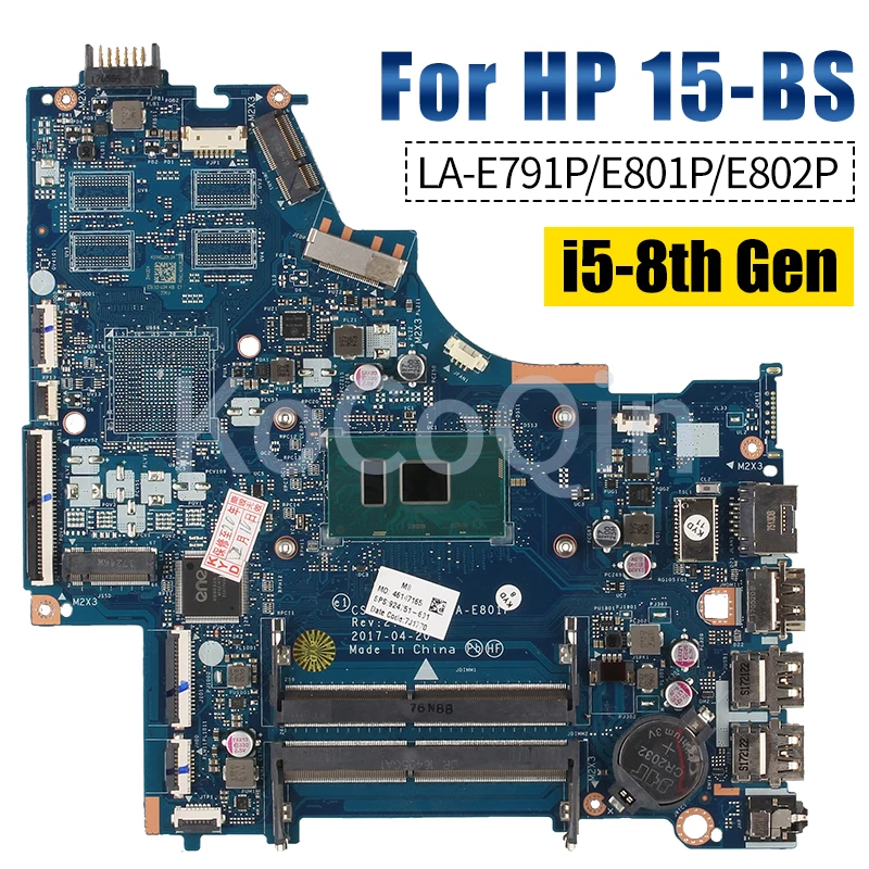 thumbnail image 1 of For HP 15-BS Notebook Mainboard LA-E791P LA-E801P LA-E802P Placa 924757-601 924750-001 i3i5i7 6/7/8th Laptop Motherboard Tested, 1 of 4