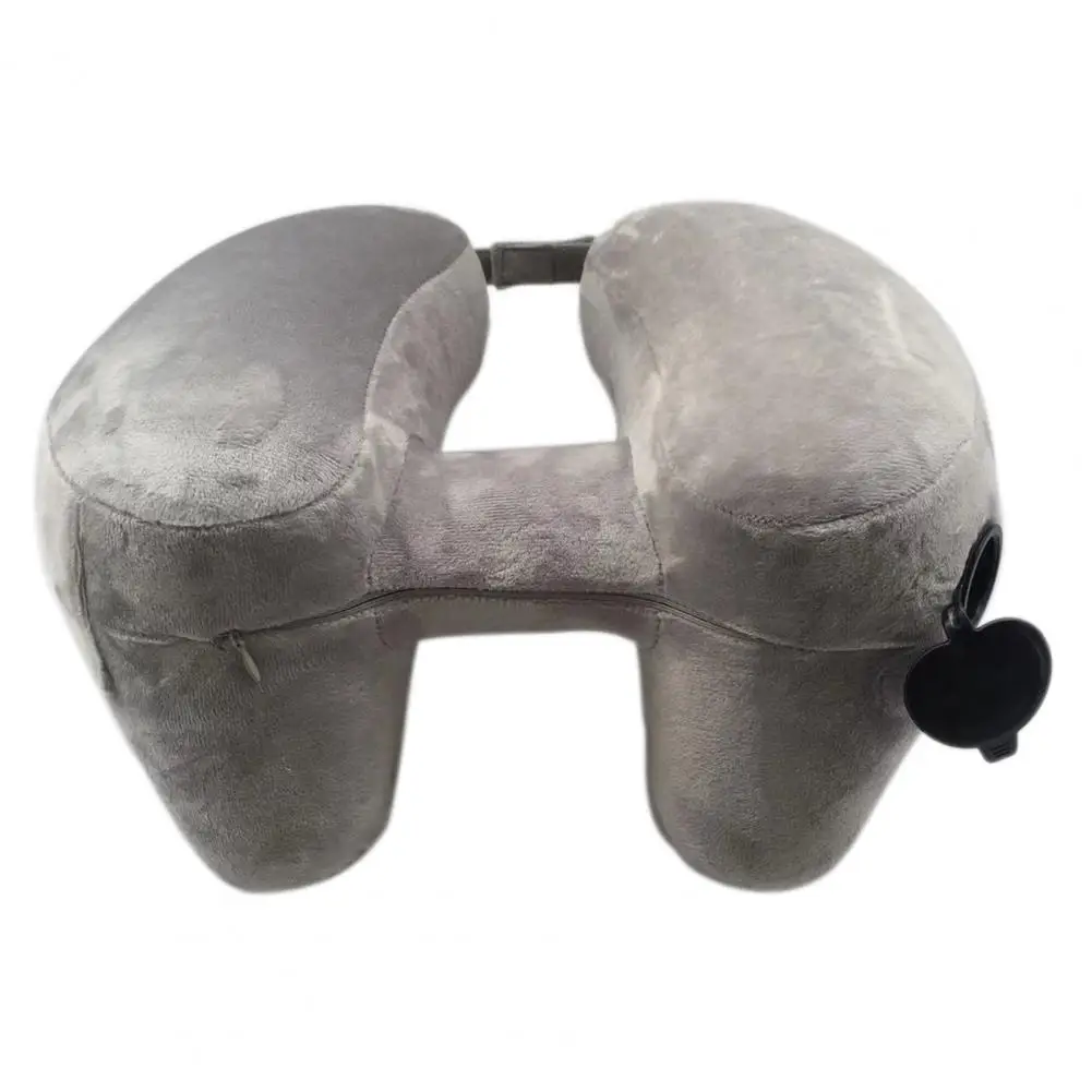 Inflatable Neck Pillow With Patent Valve Phone Storage H shaped Neck Aeroplane Car Neck Rest Cushion Travel Supplies 5