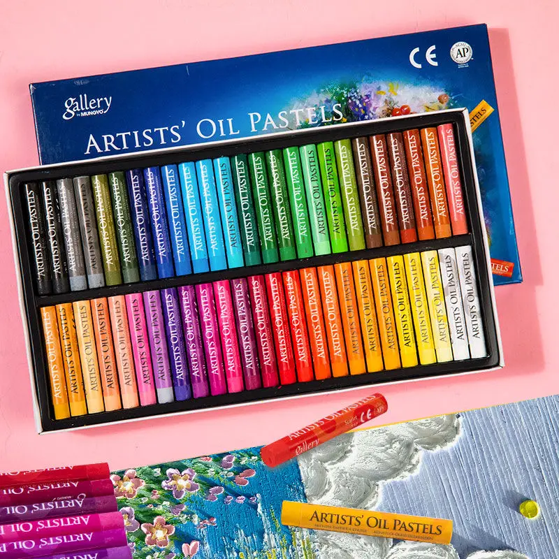 MUNGYO Artist Soft Oil Pastel Set 12/25/50 Professional Painting Drawing Graffiti Art Crayons Washable Round Colored Chalk oil pastels