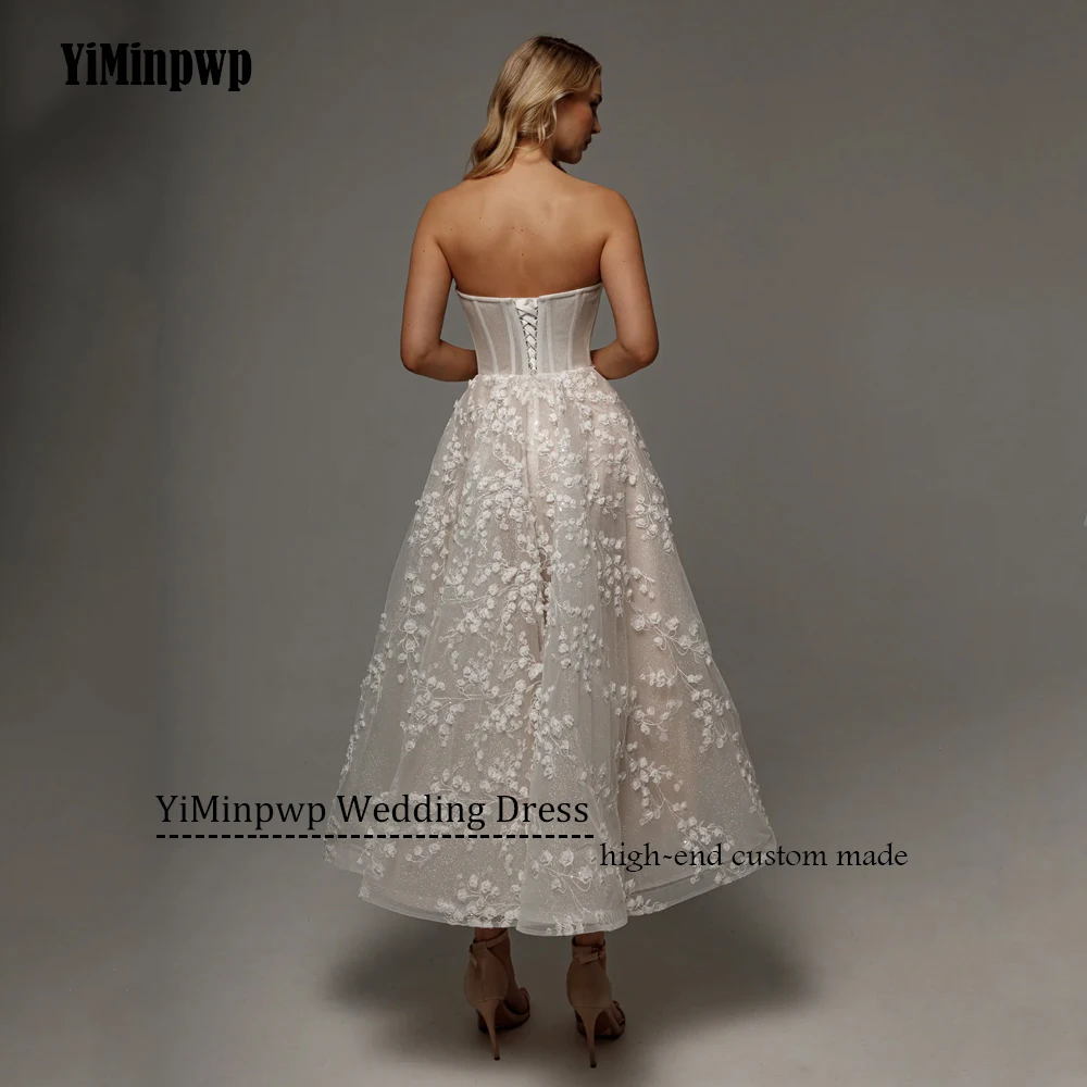 2026 Champagne Wedding Dresses Off Shoulder Long Sleeves A Line Lace Sequined Beads Flowers Bridal Party Gowns Customized