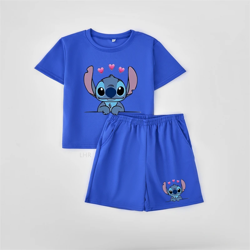 

Children Clothes Toddle Tops+shorts Set's 2-12 Years Boys Girl Quick drying Tshirt Stitch Casual Summer Short Sleeve Anime Print