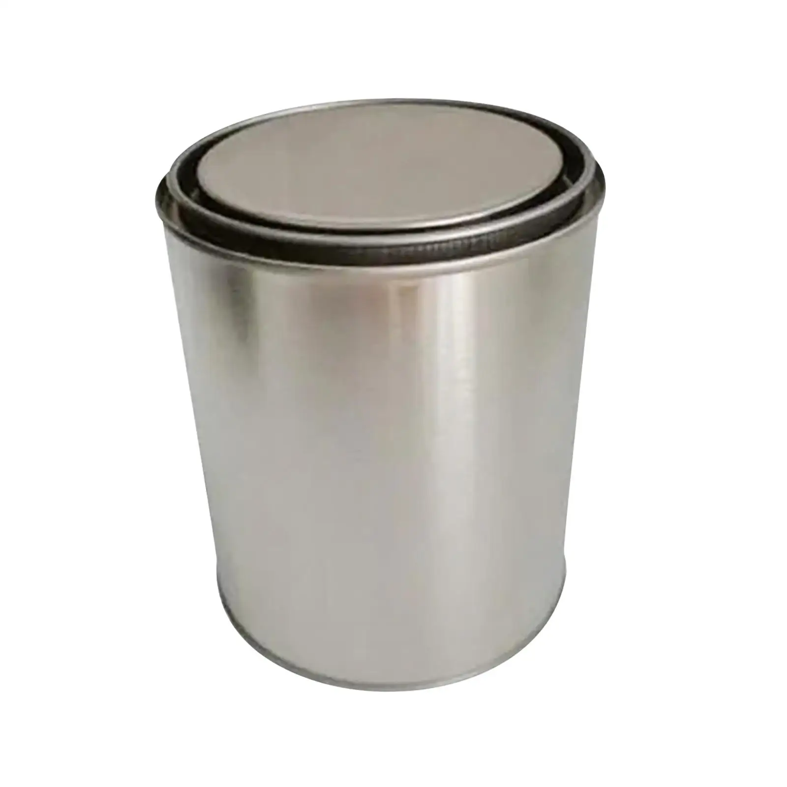 

Round Iron Lid Canister Easy to Use Convenient Large Round Opening Container