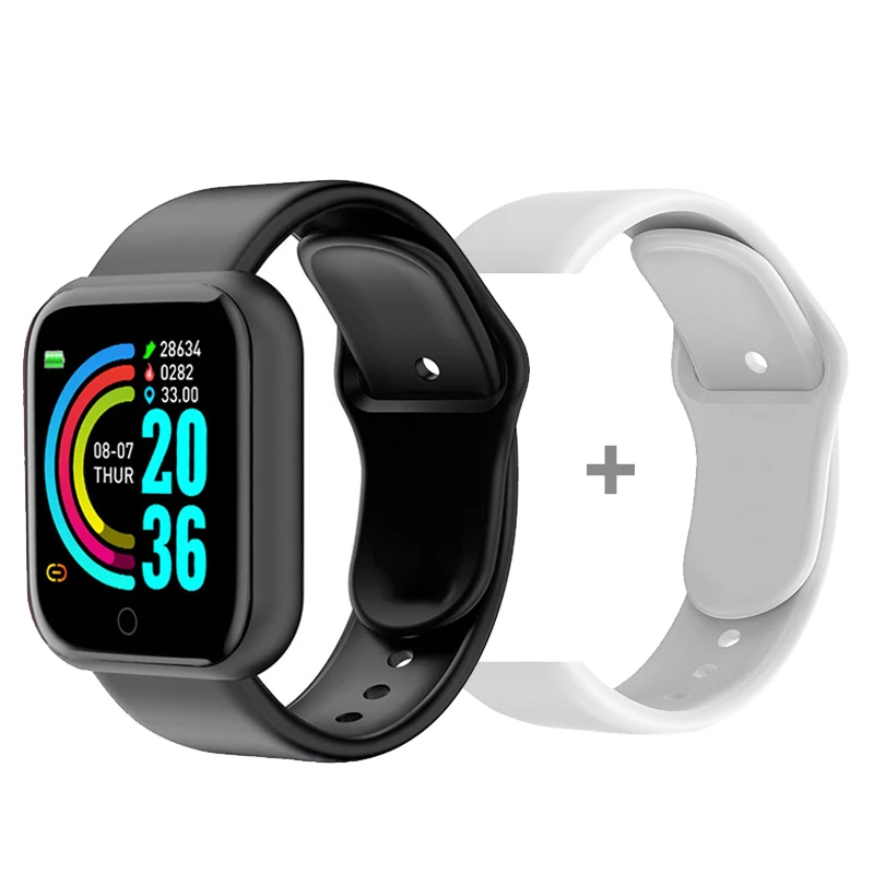 D20 Smart Watch Men Sport Fitness Tracker Blood Pressure  Heart Rate  Monitor Y68 Women Bracelet For Android IOS Xiaomi Kids 