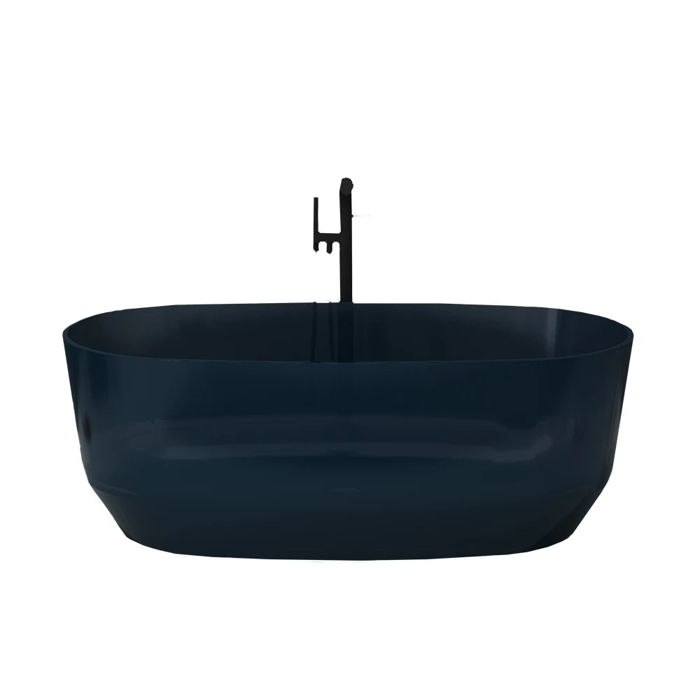 1600x700x530mm New Design Resin Freestanding Bathtub Online Celebrity Calla Blue Tub RS65901A 6
