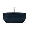 1600x700x530mm New Design Resin Freestanding Bathtub Online Celebrity Calla Blue Tub RS65901A 6