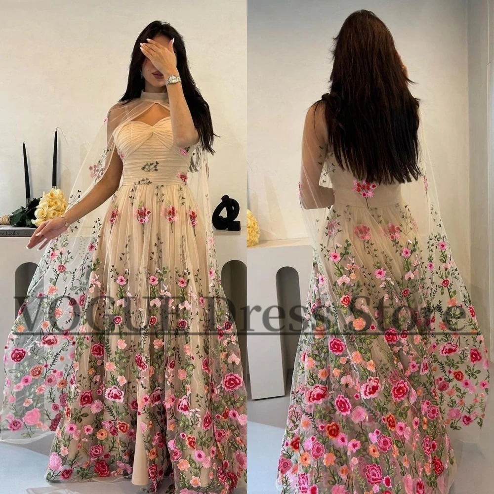 

VD Lace Appliques Tulle Prom Dresses Long Ball Gowns for Women Long Sweetheart Chiffon Formal Dress with Jackets فستان سهرة نسا