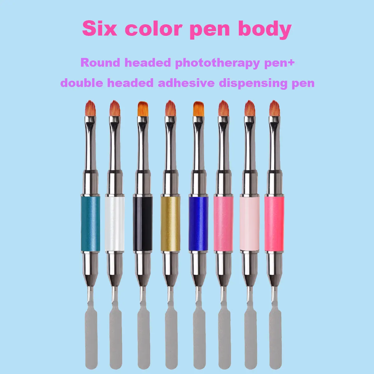 Description Picture 6 of itemScraper Nail Brush Acrylic Nail Art Brushes Professional Stripe Painting Drawing Pen UV Gel Extension Brush DIY Manicure Tool