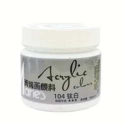 Vibrant 100ml Waterproof & Sunscreen Acrylic Paint (Titanium white)
