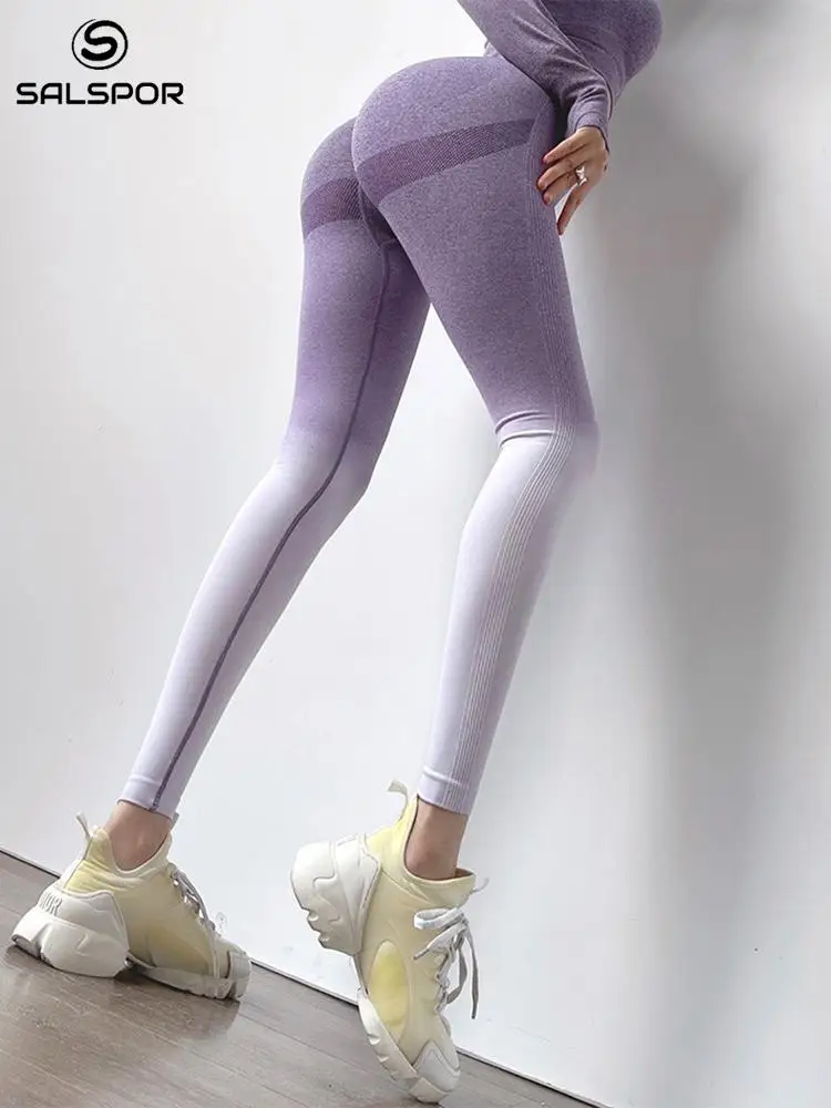 SALSPOR-Para Mujer, Leggings Push Up para Fitness, Mallas de