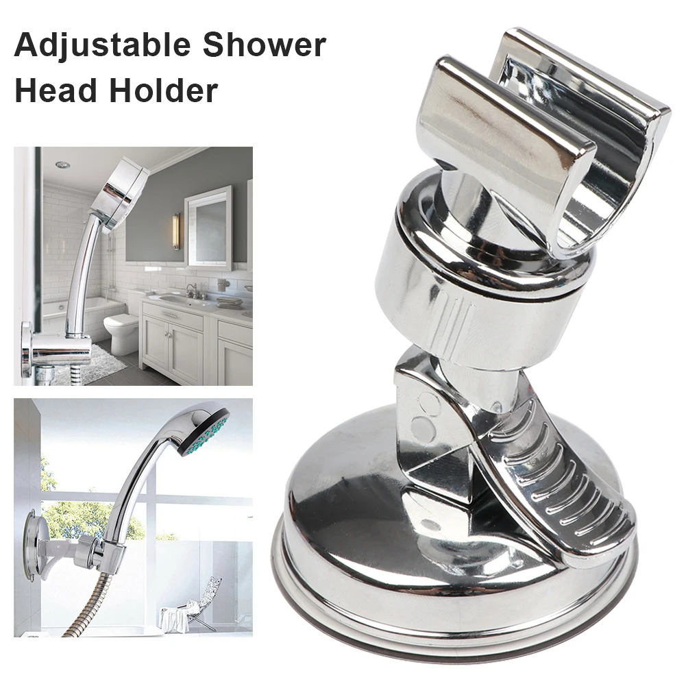 BathroomAdjustableShowerHeadHolderRackBracketSuctionCupShower
