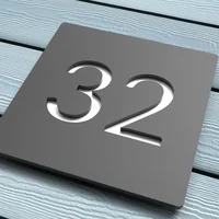 ป้ายเลขที่บ้านอะคริลิคแบบกำหนดเอง ป้ายที่อยู่บ้าน ป้ายถนน ตัวอักษร 3 มิติ ป้ายดิจิตอล ป้ายชื่อบ้าน ป้ายตกแต่งบ้าน ป้ายขนาดใหญ่ 3