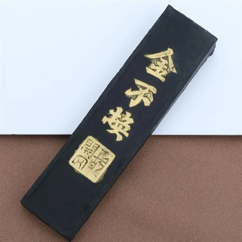 Chinese Calligraphy Ink Stone Handmade Ink Block Ink Stick for Chinese Japanese Calligraphy and Painting (Black)