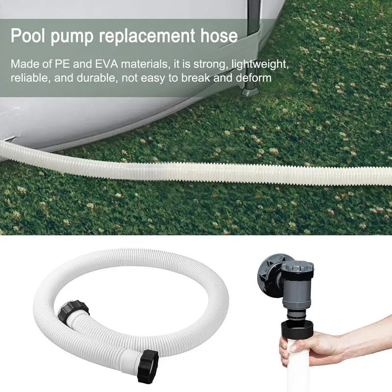 Pool Pump Replacement Hose 1.5 Inch Diameter Ground Hose For Swimming Pools 59 Inch Long Interconnecting Tubes Sand Filters