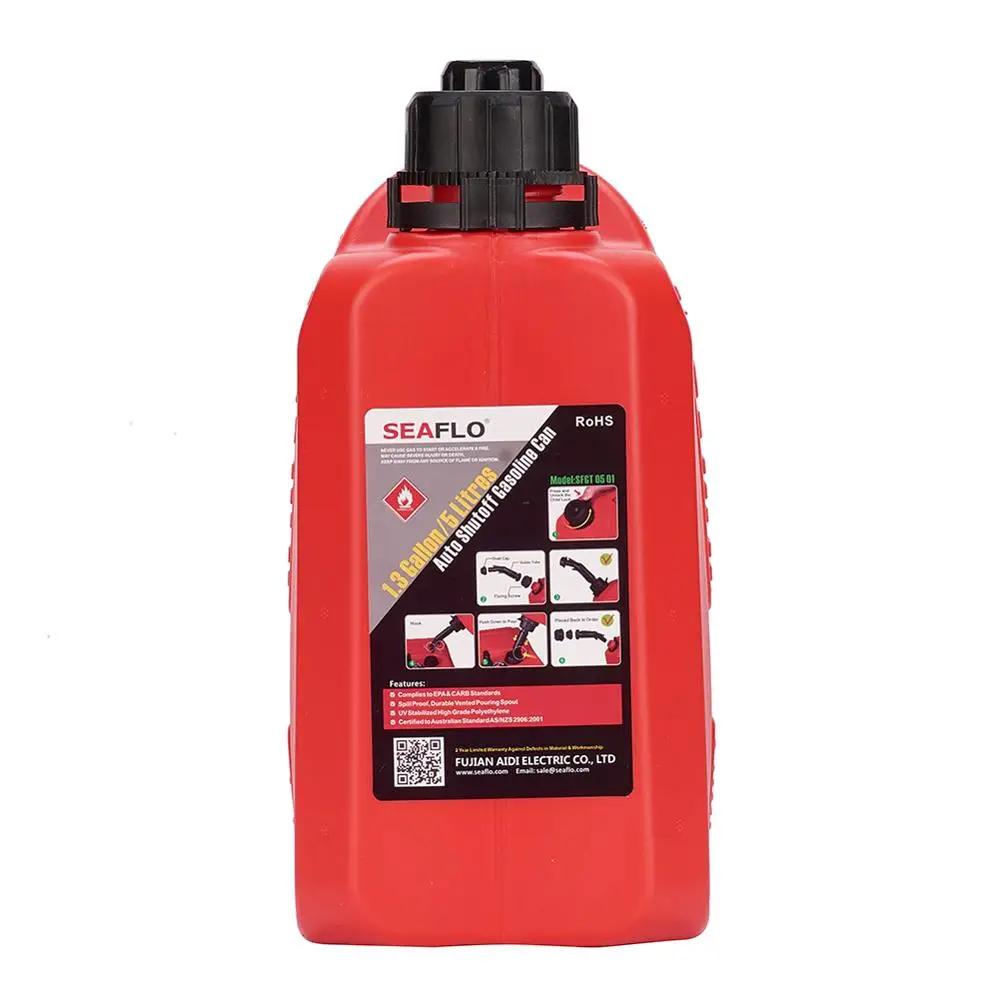 5L Liters Fuel Tank Cans Spare Plastic Petrol Tanks Gas Spare Container Pot Anti-static Fuel Gasoline Diesel Tank Pack Jerrycan